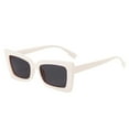 thumbnail image 1 of Miorin Under $5 Trendy Rectangle Sunglasses for Womens Mens Trendy Classic Square Shades Protection Beige Frame Black Lens Sunglasses, 1 of 3