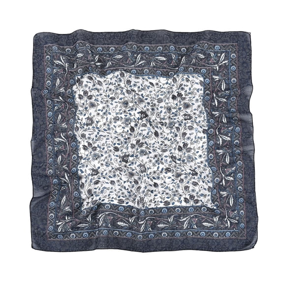 Miorin Under $5 Vintage Floral Print Square Head Scarf Lightweight Multi Use Neck Bandana Decorative Hijab Head Wrap for Women
