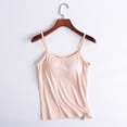 thumbnail image 1 of Miorin Women Camisole Tank Tops with Built-in Padded Bra, Adjustable Spaghetti Strap Scoop Neck Modal Cami Shirts, Wireless Shelf Bra Undershirt for Daily Casual Lounge Outdoor, Beige M, 1 of 4