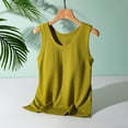 thumbnail image 1 of Miorin Women Ribbed Wide Strap Scoop Neck Tank Tops with Built-in Padded Bra, Solid Slim Fit Layering Cami, Breathable Basic Sleeveless Vest for Summer Daily Inner Loungewear, Green 2XL, 1 of 6