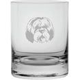 thumbnail image 1 of Mioritic Shepherd Dog Themed Etched 11oz Crystal Rocks Whisky Glass, 1 of 1