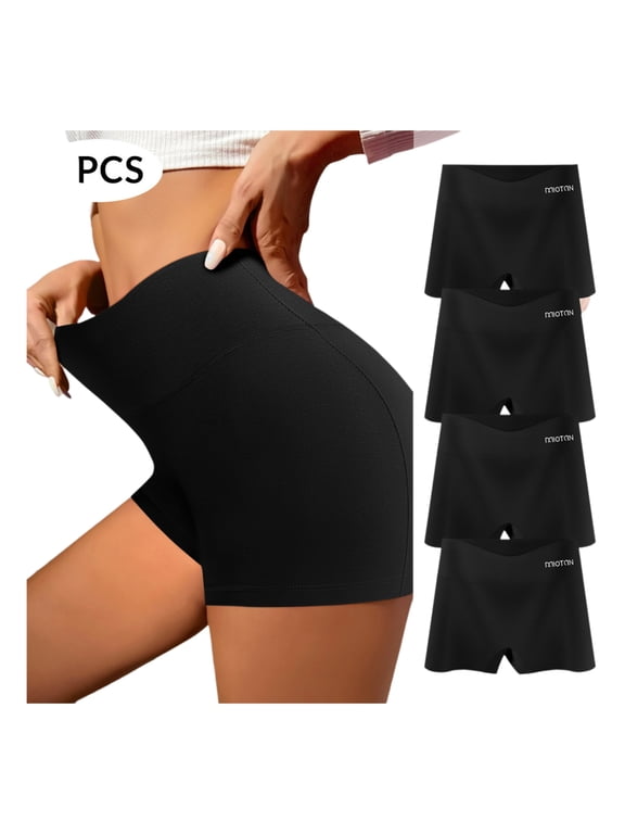 Women's Multicolor 4-Pack Cotton Boy Short Briefs