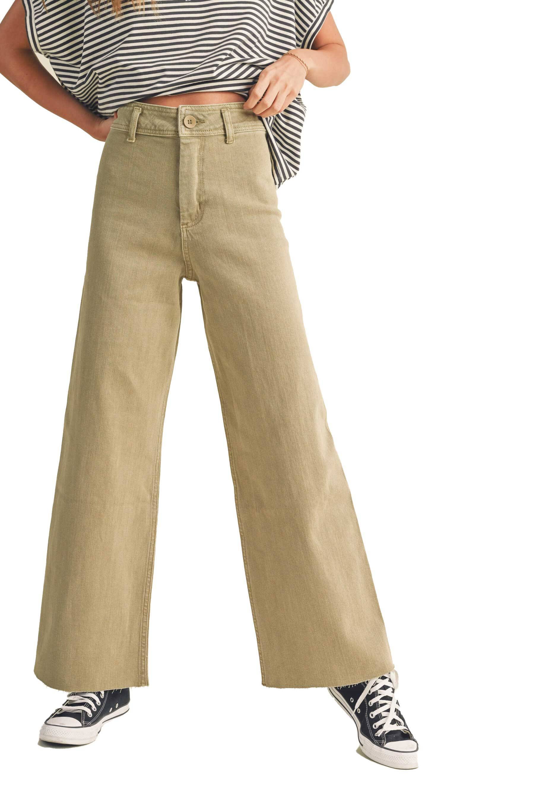 Miou Muse - Straight Wide Leg Denim Pants - MMP623 - Walmart.com