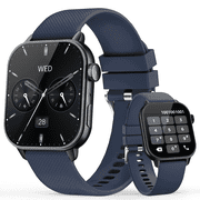 Smart Watch for Men Women, 1.85'' AMOLED HD Fitness Watch with 120+ Sports Modes, Smartwatch for Android iOS, IP68 Waterproof, Answer/Make Calls, Blue
