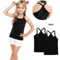 thumbnail image 1 of Miqool 2 Pieces Girls Dance Tank Tops Kids Y-Back Sleeveless Basic Tops Camisole Undershirts for Yoga Sports Ballet Gymnastics Dancewear, 1 of 6