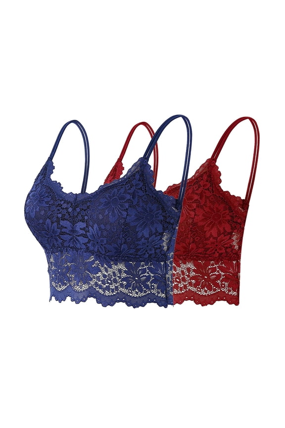 4 Pcs Bralette for Women V Neck Camisole Adjustable Spaghetti Strap Crop Top Half Top