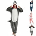 thumbnail image 1 of Miqool Adult Onesie Halloween Pajamas Animal Unisex Plush One Piece Outfits Funny Cosplay Jumpsuit Soft Plush Loungewear Sleepwear, 1 of 5