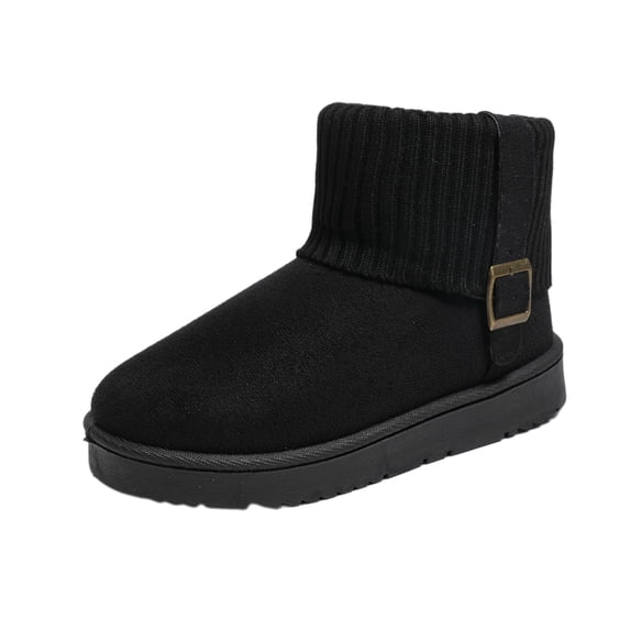 Miqool Ankle Platform Boots for Women Winter Lightweight Ankle Short Snow Boot Thick Sole Faux Fur Lined Warm Winter Comfortable Shoes