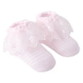 thumbnail image 1 of Miqool Baby Girls Socks Eyelet Ruffle Lace Frilly Dress Socks Toddler Princess Non-Slip Low Cut Ankle Socks for Newborn Infant 0-5T, 1 of 4