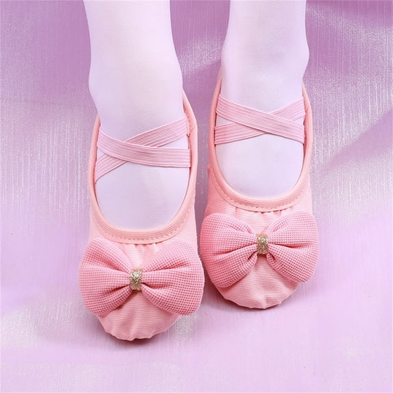 Miqool Ballet Shoes for Girls Toddler Ballet Slippers Soft Leather Boys Dance Shoes for Toddler/Little Kid/Big Kid