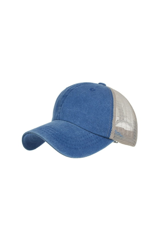 Baseball Cap for Men Women - UPF 50+ Quick Dry Breathable Mesh Side Sun Hat Snapback Hat Outdoor Sports Running Hat Adjustable Blank Trucker Hat for Casual Wear