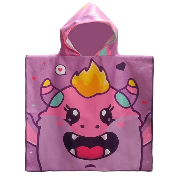 Miqool Beach Towels for Boys Girls, Wearable Hooded Bath Towels for Ages 0 to 7 Kids Swimsuit Cover Up Poncho Swimwear for Beach, Pool, Bath (Shark)