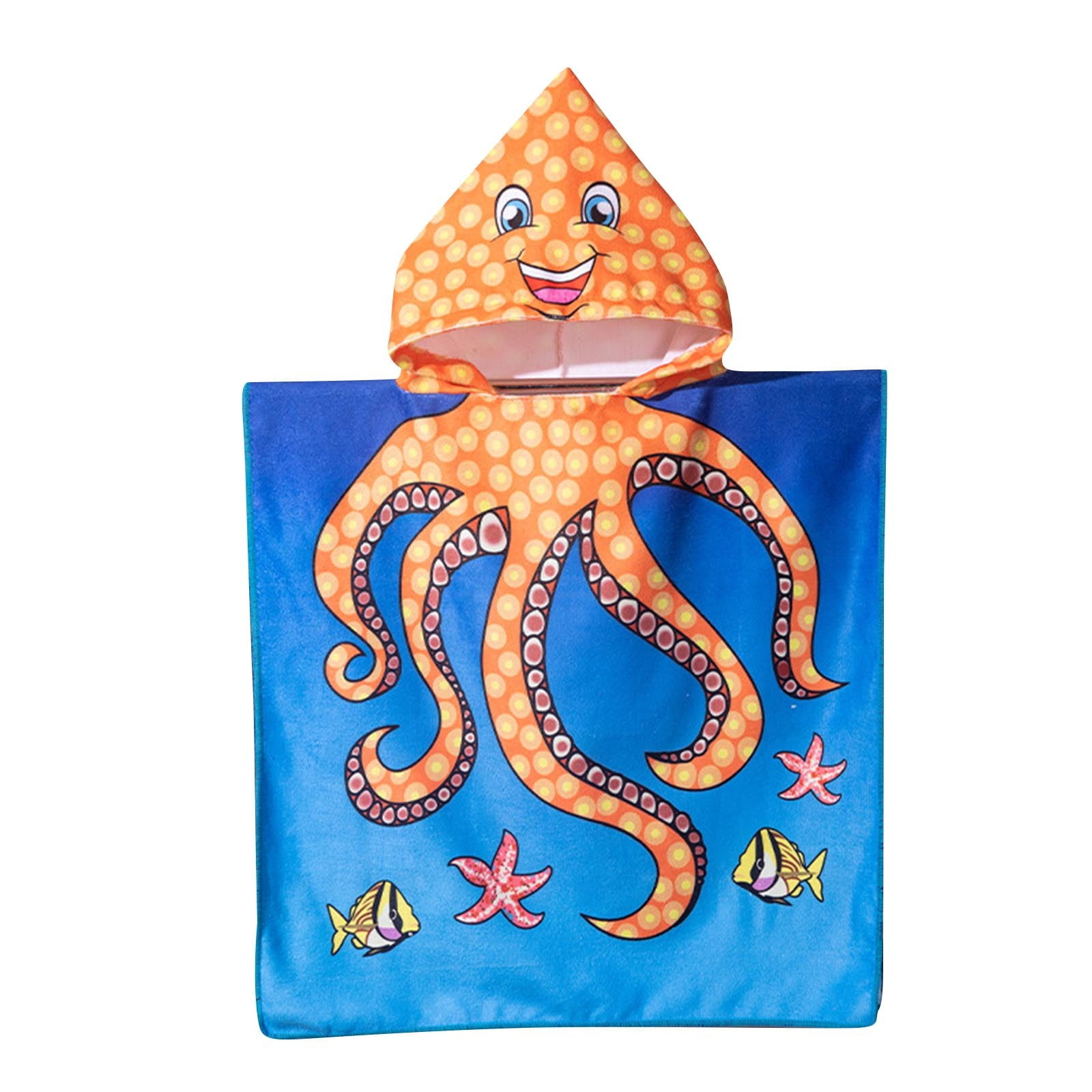 PinkSheep Kids Hooded Beach Towel - Turtle Design, 400 GSM Cotton, Poncho Style With Sleeves For Ages 3-6 - View #4