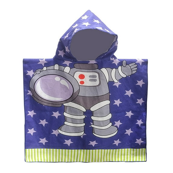 Miqool Beach Towels for Boys Girls, Wearable Hooded Bath Towels for Ages 0 to 7 Kids Swimsuit Cover Up Poncho Swimwear for Beach, Pool, Bath (Shark)