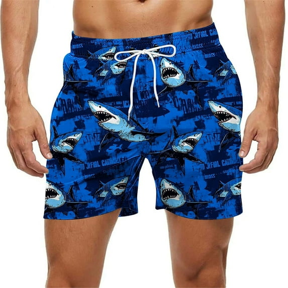 Miqool Big and Tall Mens Swim Trunks Quick Dry Board Shorts Hawaiian Swim Shorts Bathing Suit Beach Swimwear with Pockets