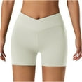 thumbnail image 1 of Up to 40% off Miqool Biker Shorts for Women, V Cross High Waist Butt Lifting Tummy Control Fitness Athletic Workout Running Yoga Shorts Spandex Shorts for Gym Volleyball Dance, 1 of 7