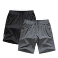 thumbnail image 1 of Miqool Boy's 2-Pack Athletic Shorts Kids Youth Quick Dry Active Performance Basketball Shorts with Zipper Pockets & Elastic Waistband 7-15Y, 1 of 4