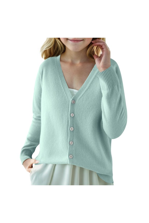 Cardigan Sweaters for Girls Button Down Winter Fall Trendy Lightweight Girls' Cardigans Sweater