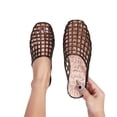 thumbnail image 1 of Miqool Clear Jelly Mesh Slide Sandals for Women Slip on Closed Toe Flats Sandals Summer Beach Jelly Shoes, 1 of 8