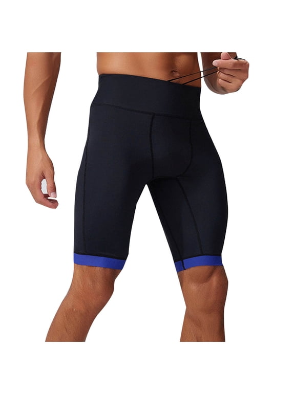 Compression Shorts Men, High Waisted Drawstring Performance Spandex Sport Shorts Athletic Running Workout Fitness Performance Baselayer Underwear
