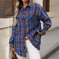 thumbnail image 1 of Miqool Flannel Shirts for Women Long Sleeve Button Down Plaid Fall Shirt Casual Business Work Tops, 1 of 8