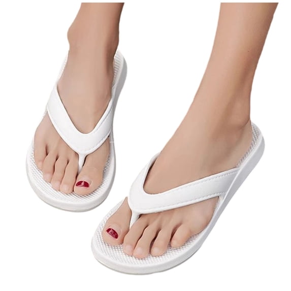 Miqool Flip Flops for Women & Men with Arch Support, Non-Slip Comfortable Lightweight Cushioned Walking Flat Thong Sandals Slip On Beach Pool Slides for Summer Indoor Outdoor
