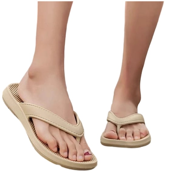 Miqool Flip Flops for Women & Men with Arch Support, Non-Slip Comfortable Lightweight Cushioned Walking Flat Thong Sandals Slip On Beach Pool Slides for Summer Indoor Outdoor