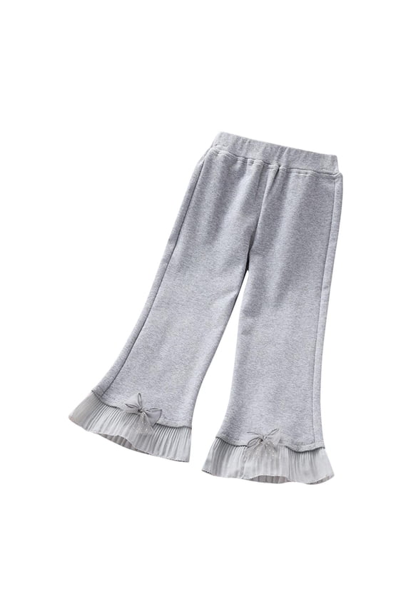 Girls Flare Leggings Kids High Waisted Bell Bottom Pants Casual Cotton Yoga Dance Bootcut Flared Pants for 1-8 Years