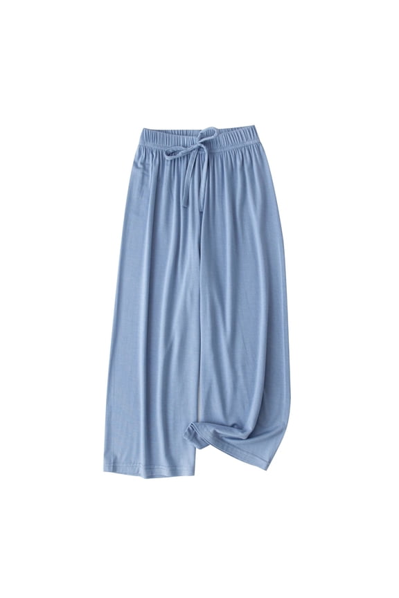 Girls Modal Palazzo Pants Elastic High Waisted Wide Leg Pajama Pants Loungewear for Dance, Ballet, Yoga, Gymnastics