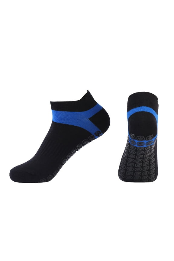 Grip Socks for Women, Non-Slip Cushioned Ankle Socks with Grips, Slipper Socks, Yoga Pilates Athletic Socks for Barre Barefoot Workout