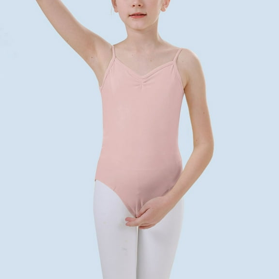 Miqool Gymnastics Leotards for Girls,Seamless Camisole Toddlers Biketards Dance Undergarment Leotard for Ballet Dance 2-17 Y
