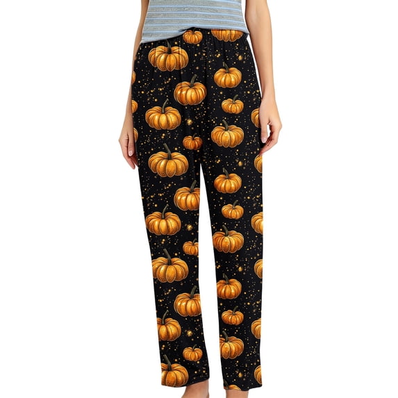 Miqool Halloween Pajamas Pants Women Cartoon Lightweight Comfy Lounge Bottom Home Pjs Loungewear Sleepwear, S-5XL