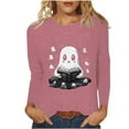 thumbnail image 1 of Miqool Halloween Spooky Season Cute Ghost Coffee Oversized Sweatshirt for Women Crewneck Long Sleeve Funny Fall Tops, 1 of 7