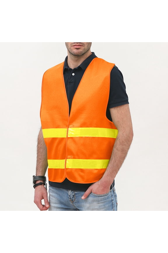 High Visibility Safety Vest for Men Women, High Visibility Class 2 Construction Vest with Reflective Strips, Meets ANSI Standard