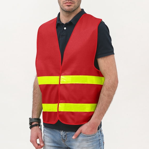 Miqool High Visibility Safety Vest for Men Women, High Visibility Class 2 Construction Vest with Reflective Strips, Meets ANSI Standard