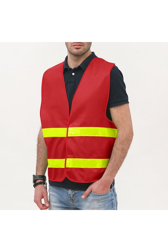 High Visibility Safety Vest for Men Women, High Visibility Class 2 Construction Vest with Reflective Strips, Meets ANSI Standard