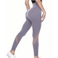 thumbnail image 1 of Miqool High Waisted Leggings for Women, Mesh Cutout Tummy Control Yoga Pants Buttery Soft Stretch Cycling Workout Running Yoga Leggings, 1 of 3