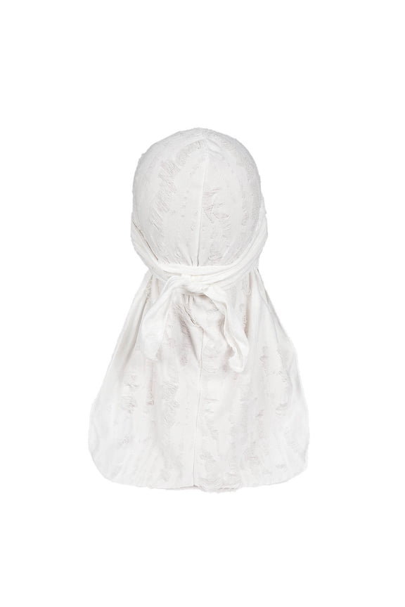 Hip-hop Durag with Long Tail and Wide Straps, Pre Tied Do Rags Skull Caps Head Scarf Headwraps Turbans Bandanas Hair Cover Hat Headwear for Women Men