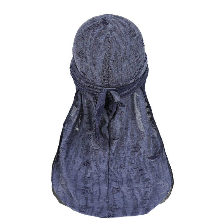 Durag Skull Cap Long Hair Siisll Men's 3-Piece Silk Wave Cap, Long - Main Image