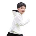 thumbnail image 1 of Miqool Kids Boys Girls Ice Silk Sun Protection Full Zip Hoodie Jacket Cooling Shirts with Big Hat Brim & Thumbholes, 7-14 Years, 1 of 6