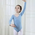 thumbnail image 1 of Miqool Kids Girls Long Sleeve Ballet Dance Leotard Gymnastics Ballroom Dancewear Active Bodysuit Shirt Tops, 1 of 5