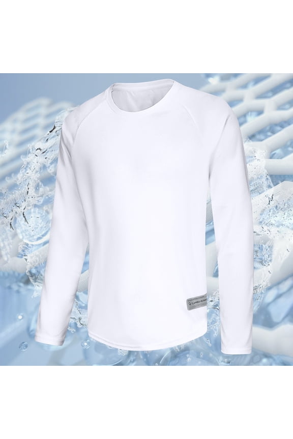 Long Sleeve Shirts for Men, Quick Dry Lightweight UPF 50+ Sun Protection Tee Shirts Athletic Workout Running Performance T Shirts Running Fishing Hiking Shirts