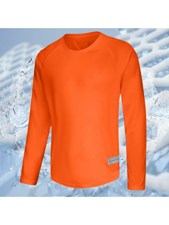Long Sleeve Shirts for Men, Quick Dry Lightweight UPF 50+ Sun Protection Tee Shirts Athletic Workout Running Performance T Shirts Running Fishing Hiking Shirts