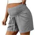 thumbnail image 1 of Miqool Maternity Shorts with Pockets Over The Belly Drawstring Casual Pregnancy Shorts for Athletic Yoga Workout, 1 of 8