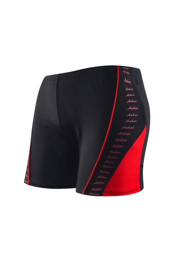 Men's Athletic Swim Jammers Quick Dry Square Leg Compression Swim Briefs Swimsuit Drag Suits for Swimming Training Racing