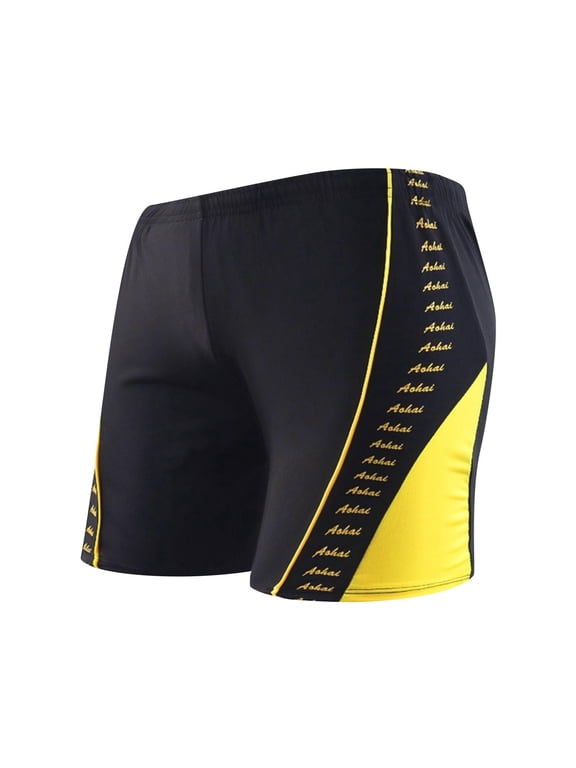 Men's Athletic Swim Jammers Quick Dry Square Leg Compression Swim Briefs Swimsuit Drag Suits for Swimming Training Racing
