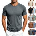 thumbnail image 1 of Miqool Men's Athletic T-Shirt Short Sleeve Crew Neck Moisture-Wicking Mesh Panel Quick Dry Workout Top Lightweight Stretch Gym Running Tee, 1 of 8