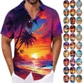 thumbnail image 1 of Miqool Men's Big & Tall Hawaiian Shirts Tropical Printed Summer Casual Short Sleeve Button Down Beach Shirts Beachwear, 1 of 7