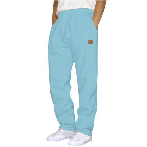 Miqool Men's Casual Cargo Pants Workout Loose Fit Stretch Drawstring Hiking Sweatpants with Multi Pockets