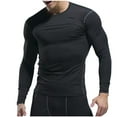 thumbnail image 1 of Miqool Men's Compression Shirt Long Sleeve Quick Dry Athletic Workout Base Layer Undershirt Performance Gym Sports Gear T Shirts, 1 of 5